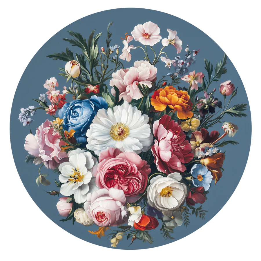 Olivia Floral Circle Wallpaper