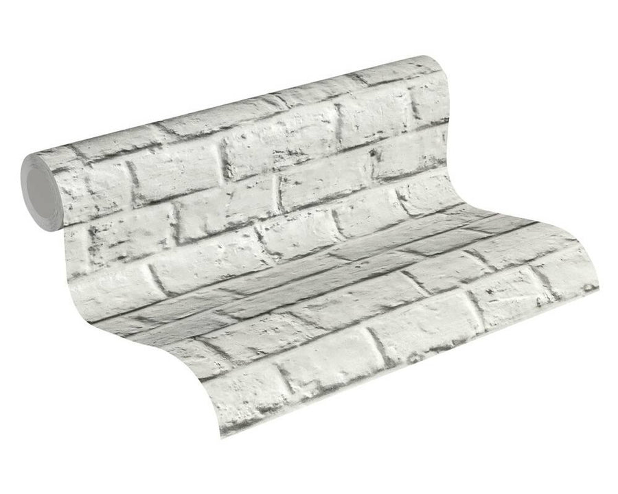 Light Grey Brick Wallpaper