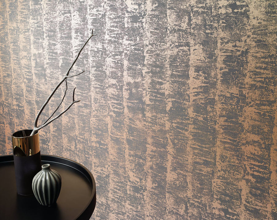 Mottled Metallic Copper Wallpaper