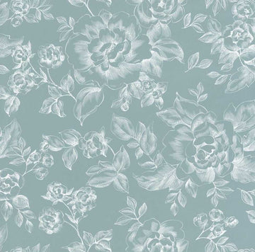 Muted Turquoise Floral