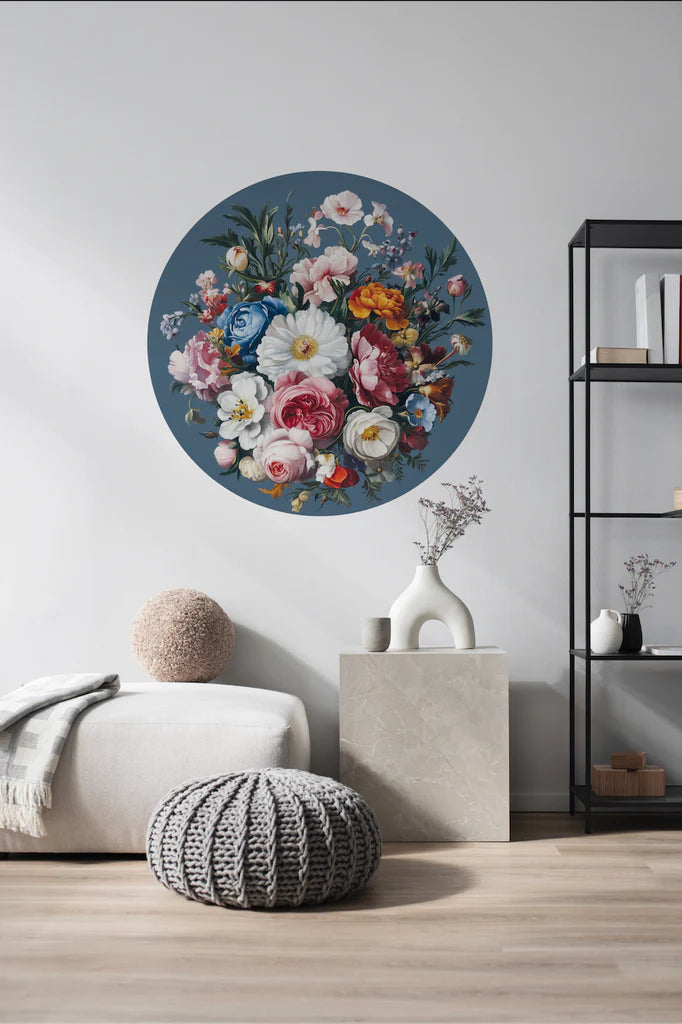 Olivia Floral Circle Wallpaper
