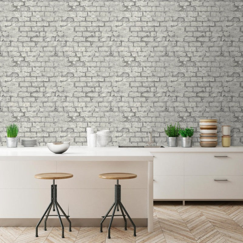 Beige Brick Wallpaper