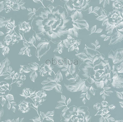 Muted Turquoise Floral