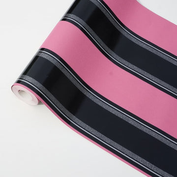 Hot pink + black stripes